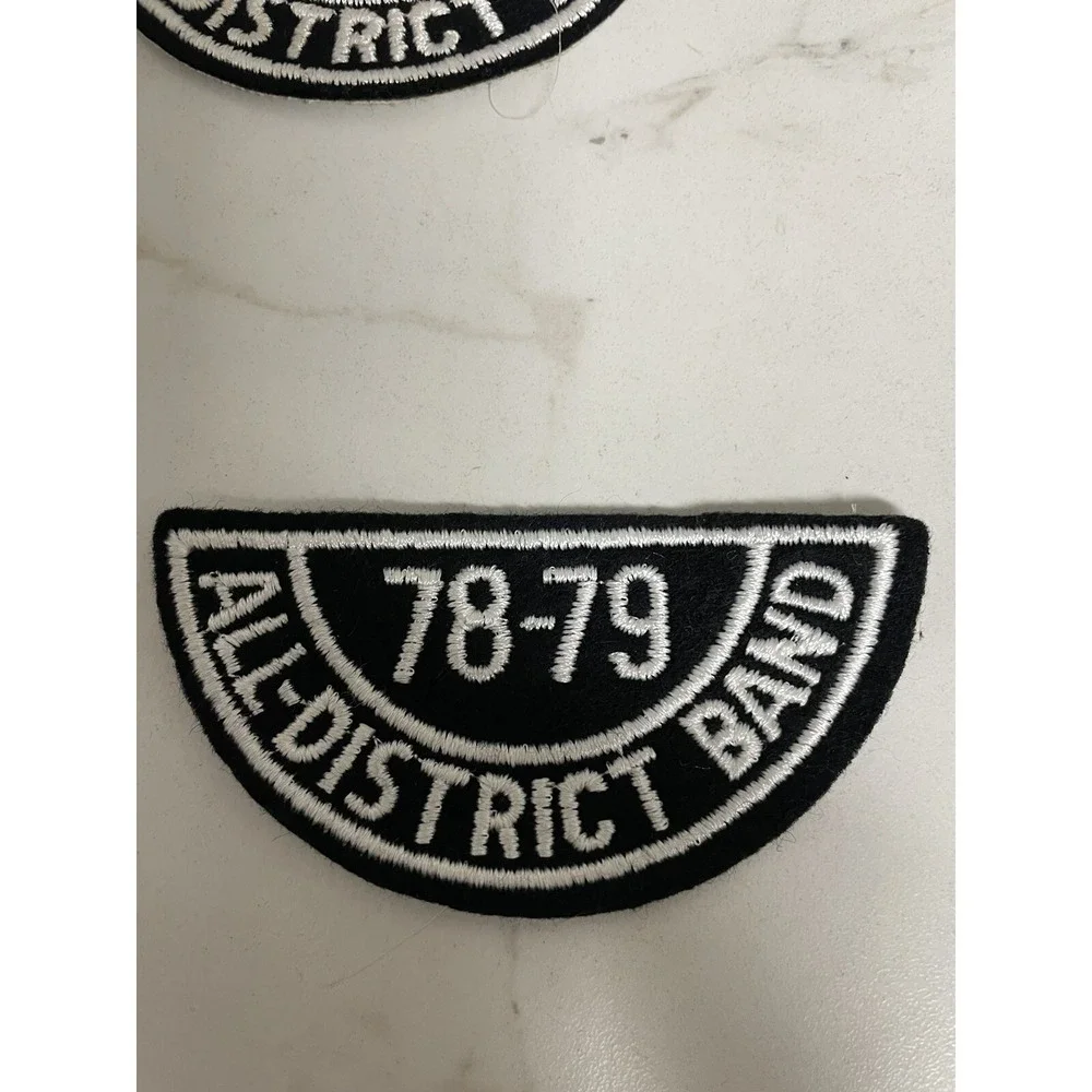 Set‎ of 3 1970s All District Band Letter Jacket  Embroidered Patch Badge